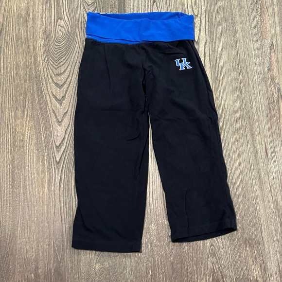 Pro Edge by Knights Apparel Pants Kentucky Capris Stretch Black Blue Size Medium - Picture 1 of 5